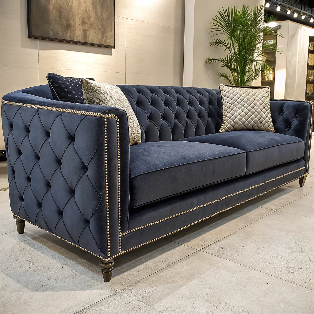 A luxurious designer sofa